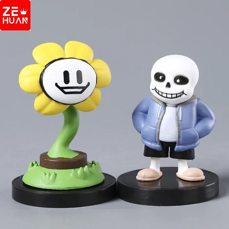 Undertale Figure Flowey Sans Q Version Pvc Action Figure Amine toy
