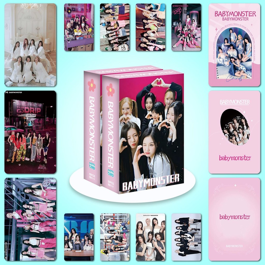 30-55pcs BABYMONSTER Hello Monsters Holographic Lomo Cards DRIP ...