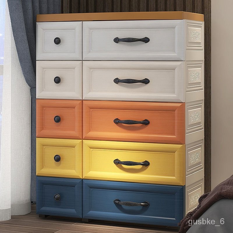 Chest of Drawers Plastic Storage Cabinet Multi-Functional Drawer ...