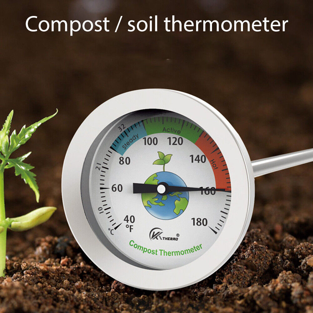 Stainless Steel 50cm Compost Soil Thermometer Tester Temperature ...