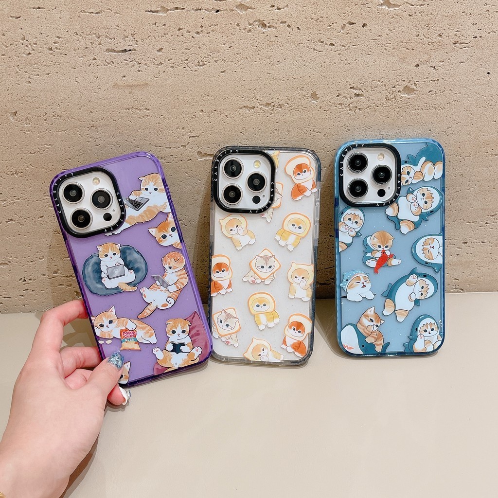 Mofusand Shark Strawberry Orange Cat Casetify Suitable for