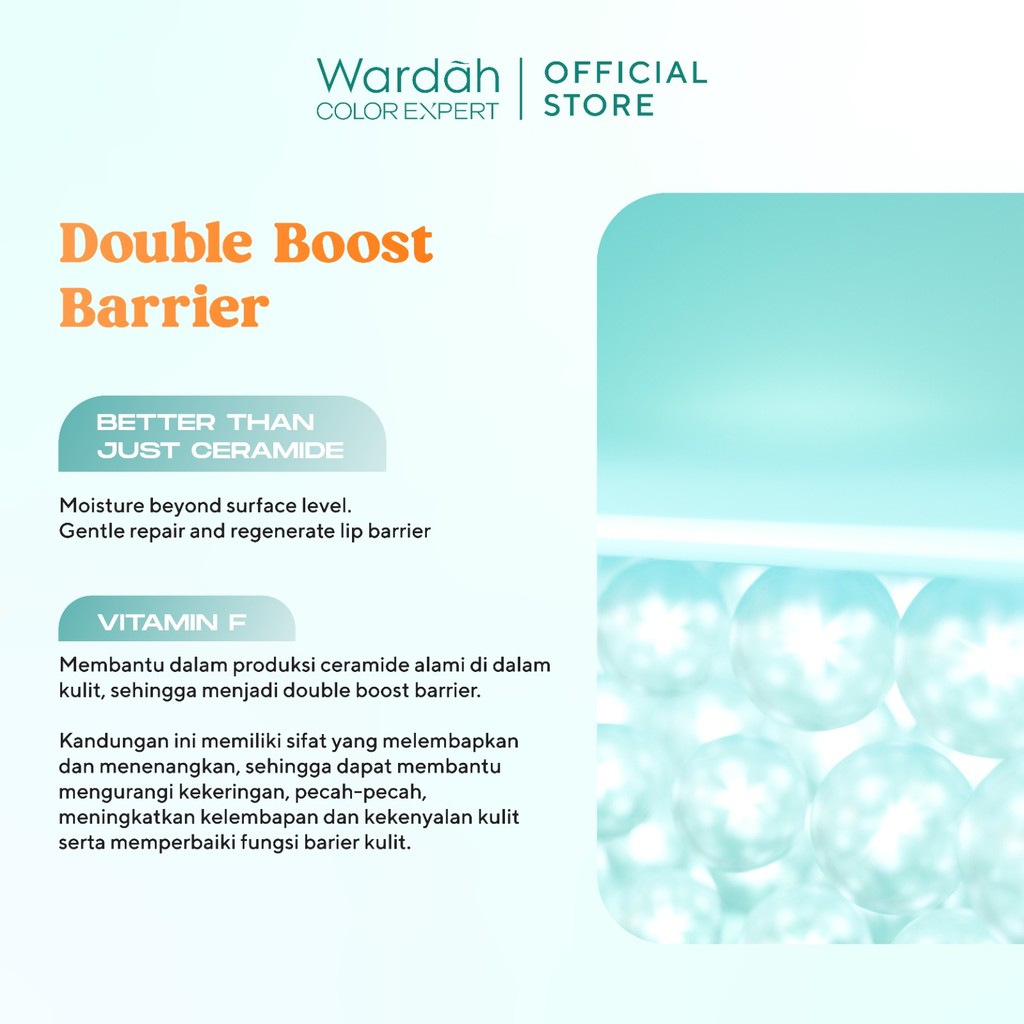 WARDAH Lip Balm Lip Barrier Sunscreen SPF 30 PA+++ - Pelembab Bibir 24 Jam - Lip Balm, Lip Therapy, Lip Care, Hydrating - Petrolatum Murni 100% - Memperbaiki, Meregenerasi Sel Kulit Bibir, Menghidrasi, Mengatasi Bibir Pecah - Makeup - Gambar 4