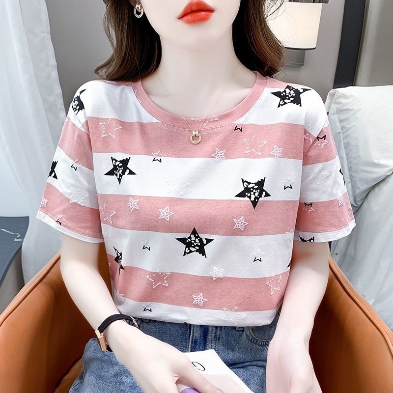 2025Summer New Korean Style Loose Short Sleeve T Women's T-shirt ...