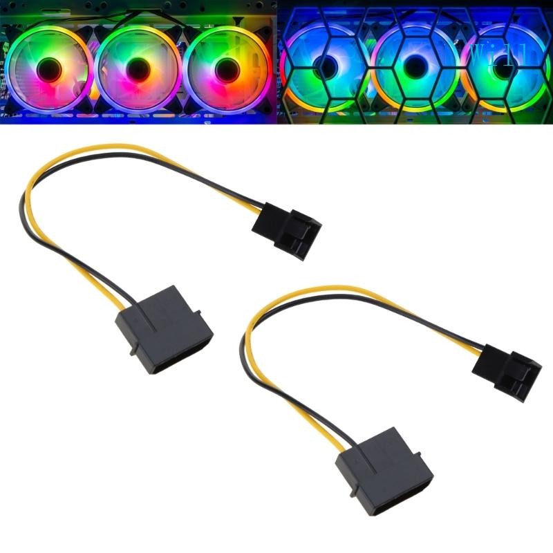 Will 3-Pin Fan to 4-Pin Molex Pass-Through Power Adapter Cable 4-pin ...