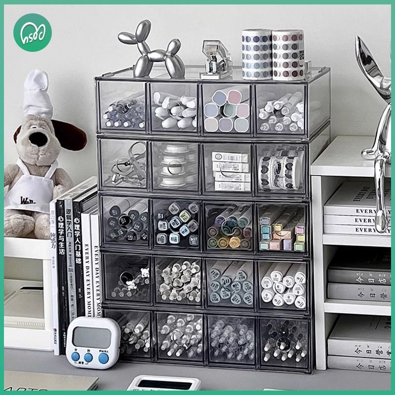 [2/3/4/5 Tier] Combination transparent acrylic organizing box storage ...