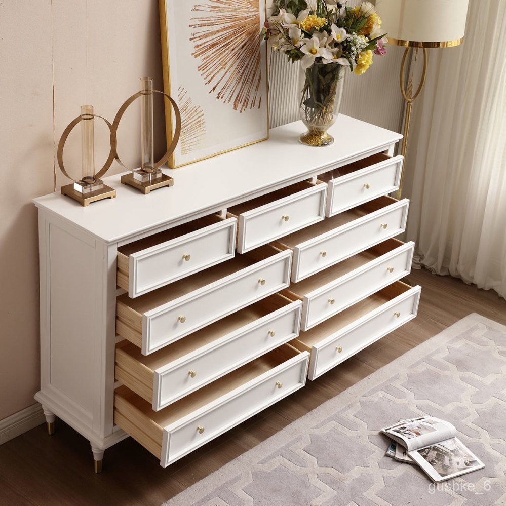 Solid Wood Simple Chest of Drawers Storage Cabinet Bed Front Cabinet ...
