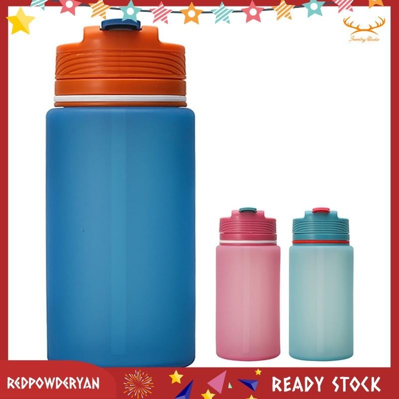 [Stock] Collapsible Water Bottle Reusable Silicone Foldable Water Leak ...