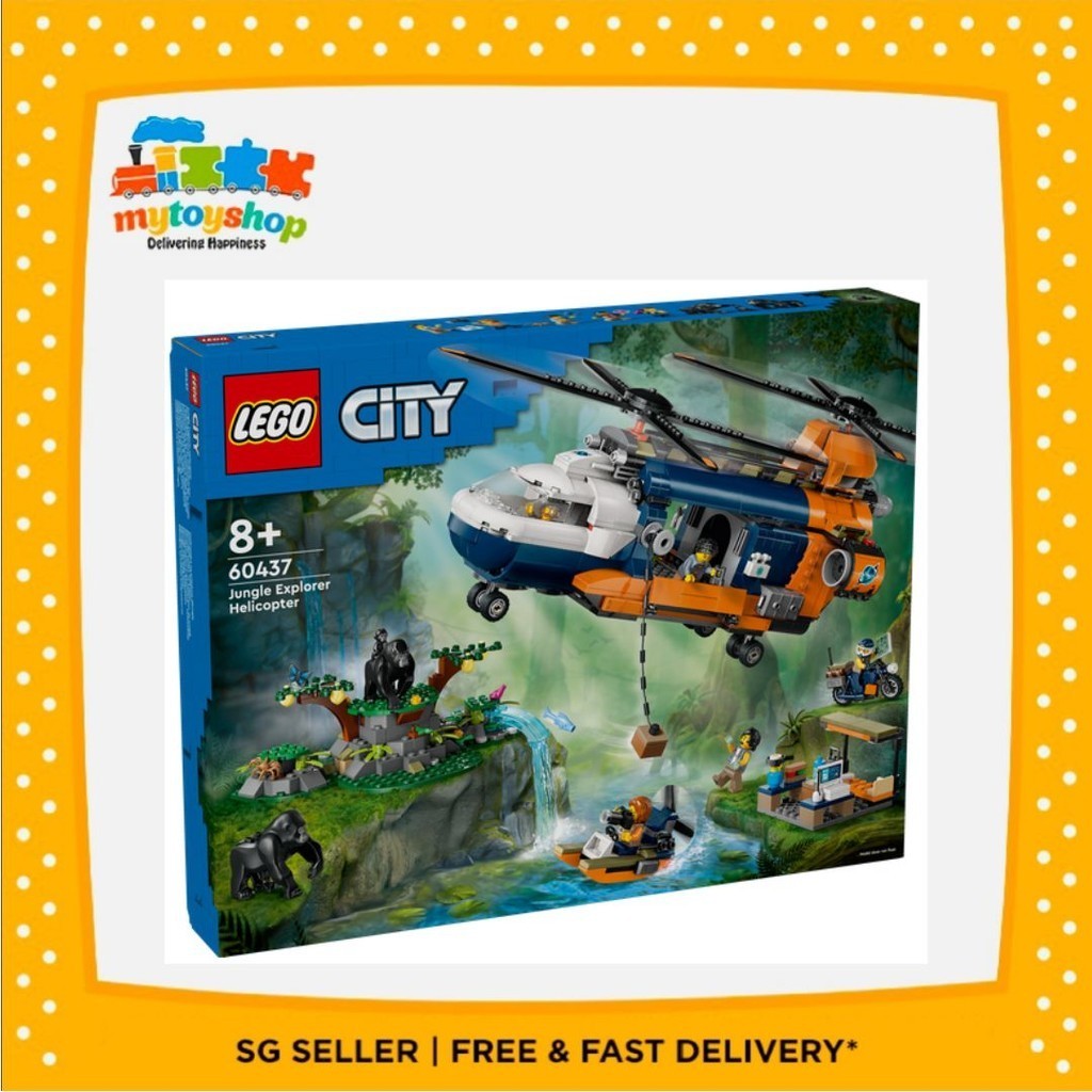 LEGO 60437 City Jungle Explorer Helicopter at Base Camp Shopee Singapore