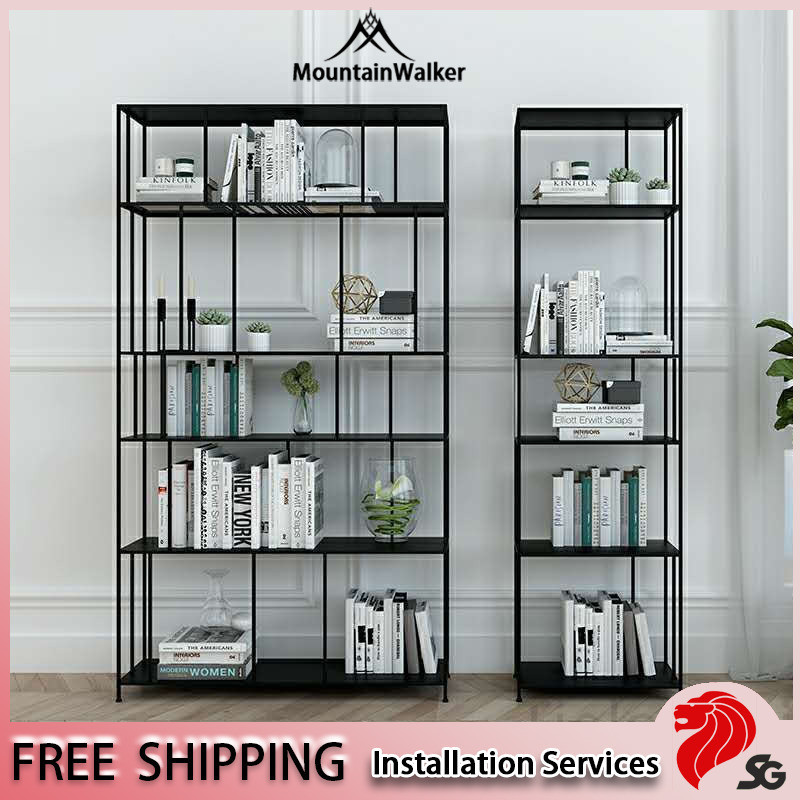 MW Bookshelf Display Stand Iron Shelf Living Room Multi-Layer Partition ...