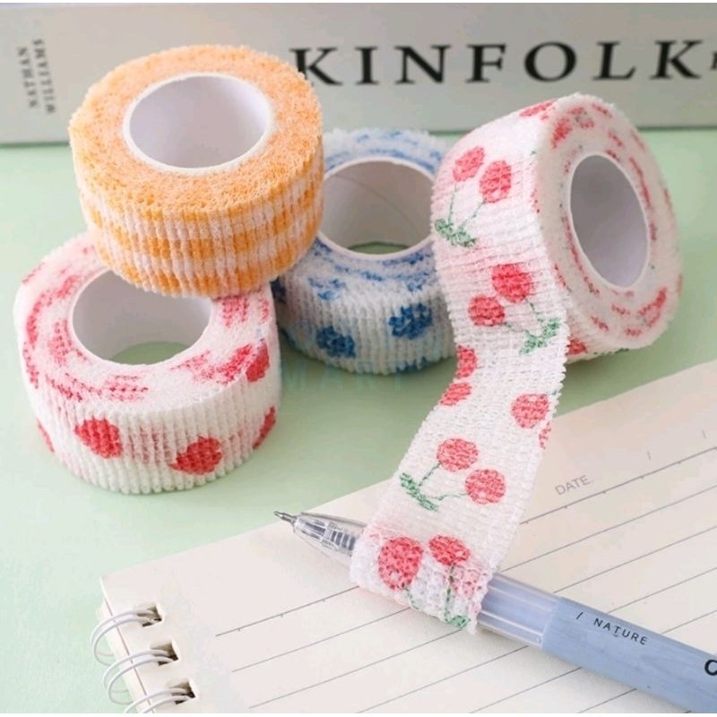 1PCS Finger Tape Motif Lucu Plester Perban Isolasi Pelindung Jari Pelajar Perlengkapan Sekolah Writing Olahraga Protective Sport A263 - Gambar 2