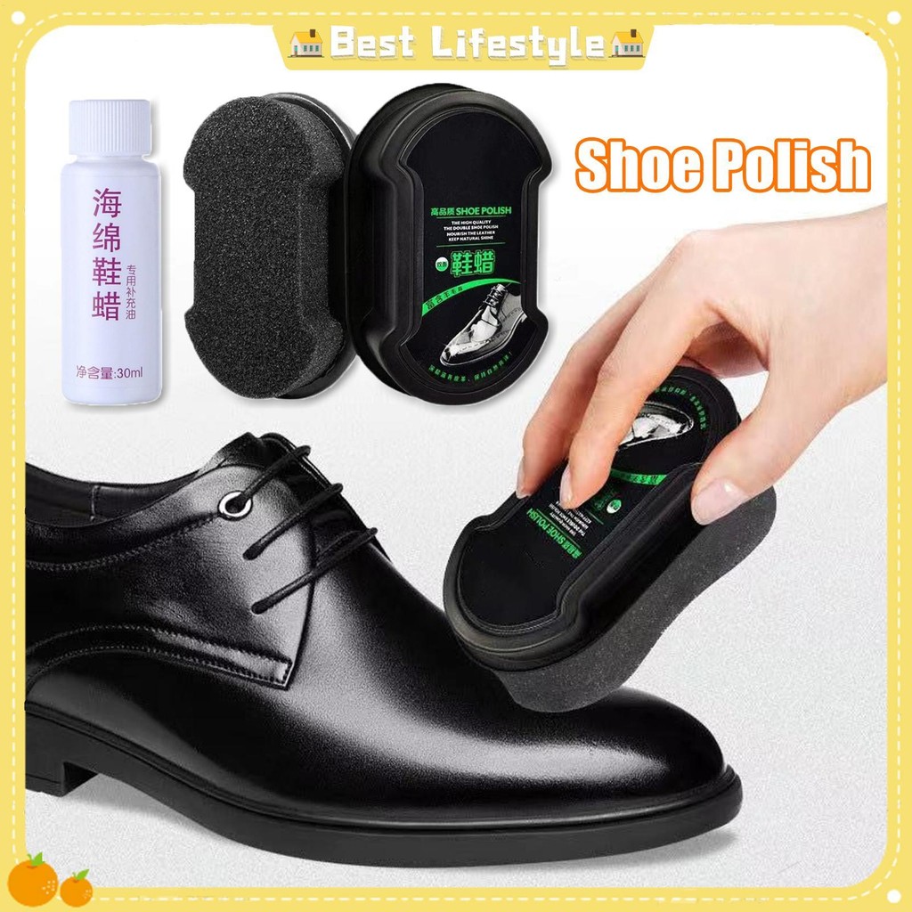 Shoe Polish Brown Boot Polish With Double-Sided Sponge Design Gentle ...