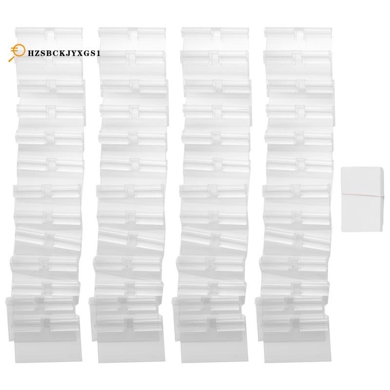 50Pcs Clear Plastic Label Holder Price Tag, Shelf Label Clip Removable ...
