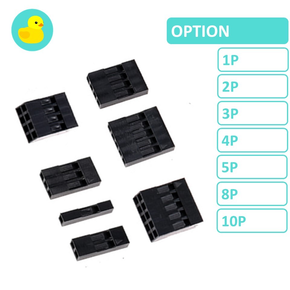 1P / 2P / 3P / 4P / 5P / 8P /10P Female Dupont Connector Housing 2.54mm ...