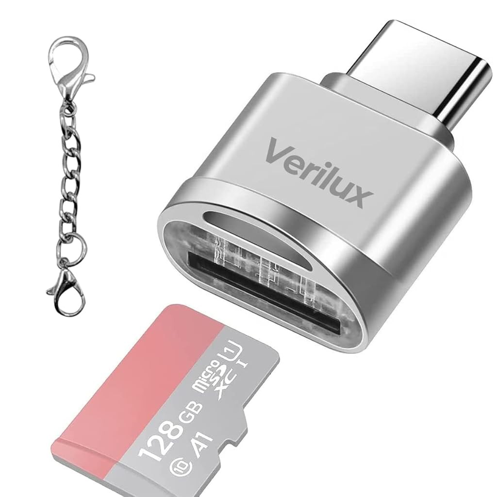 Verilux Micro SD Card Reader Mini Type C Card Reader TF Card Reader OTG ...