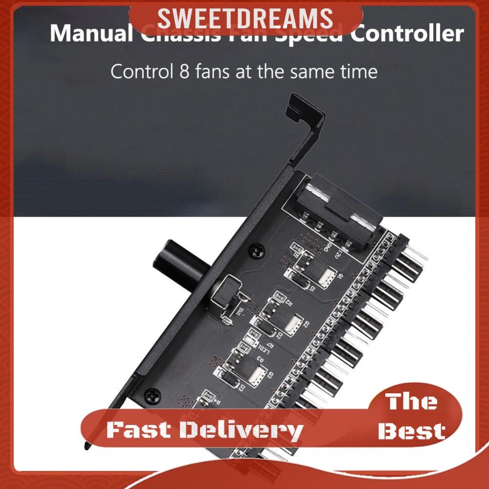 Universal Computer Regulator CPU Hub Splitter Cooler 3pin/4pin Variable ...