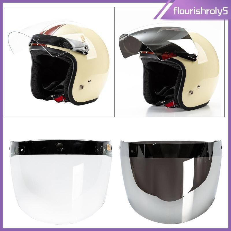 Full- Retro 3 Snaps Buttons Visor Up Down - Clear | Shopee Singapore