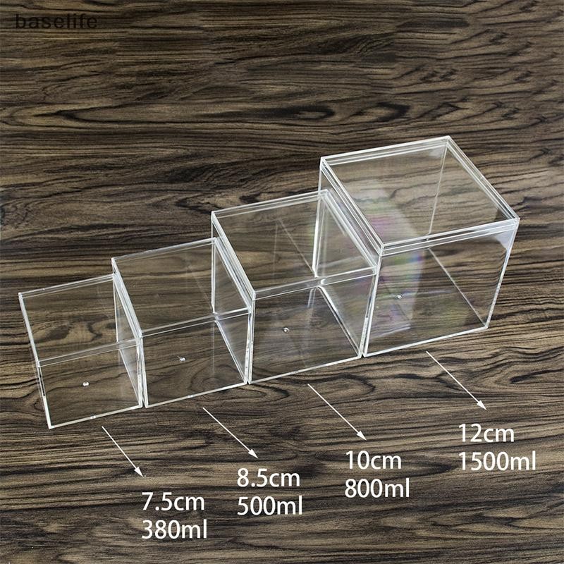 [baselife] Square High Transparent Plastic Box Betta Breeding Box Mini ...