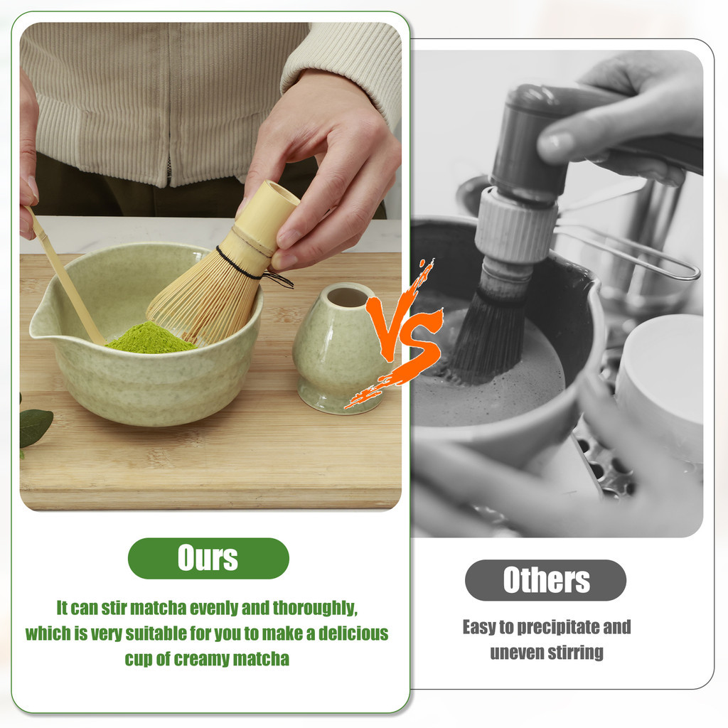 【SG STOCK】4Pcs Japanese Matcha Set with Ceramic Bowl Bamboo Matcha ...