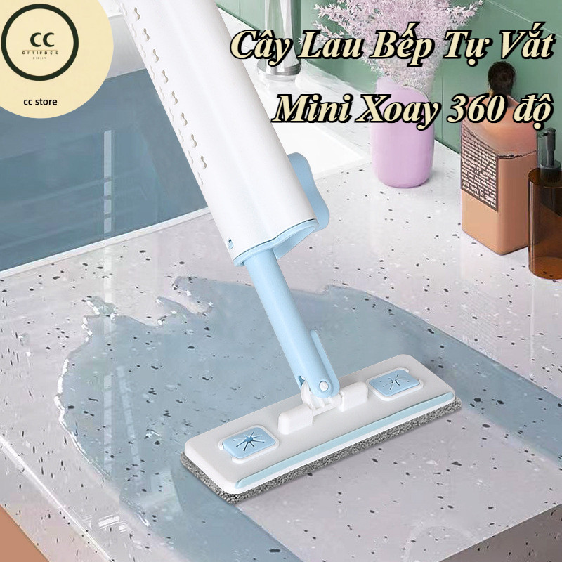 Mini multi-purpose mop, self-wringing mop, 180 degree rotating head for ...