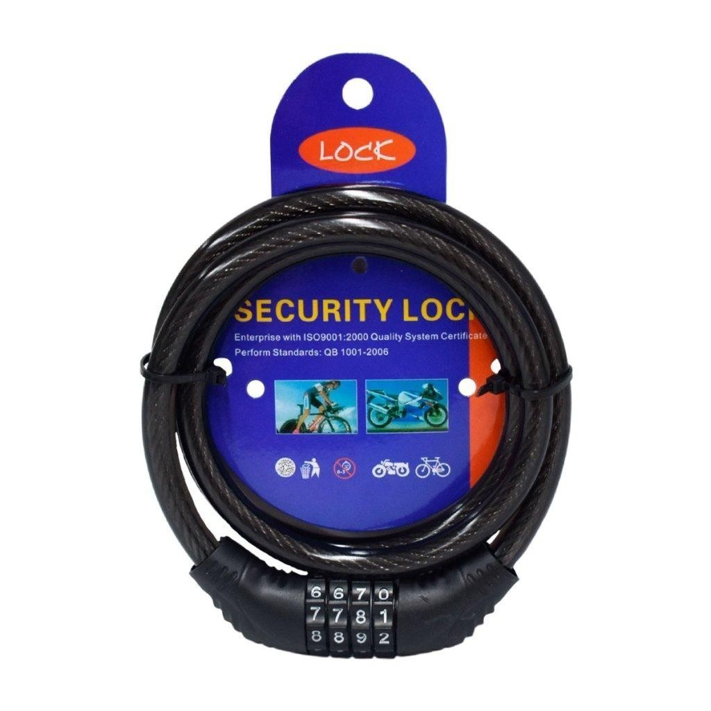 (Next Day Delivery) 4-Digit Bicycle Lock Security Safety coiling with ...