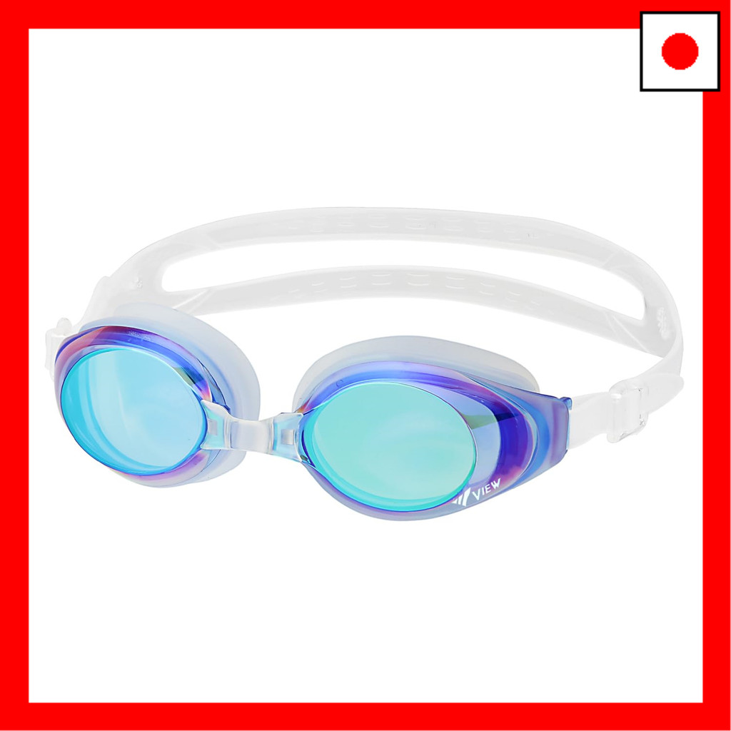 [View] Swimming goggles made in Japan for adults, fitness model with a ...