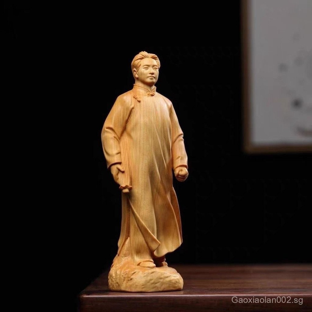 [2166People Collection]Taihang Cliff Cypress Wood Carving Youth Great ...