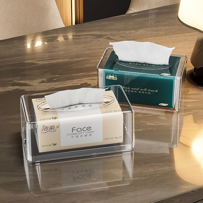 [96% Praise Rate] Tissue Box Transparent Household Desktop Living Room ...