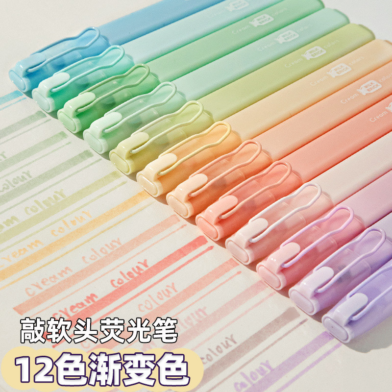 Jiwushe Small Milk Brick High-Value Fluorescent Marker Pen Colorful ...