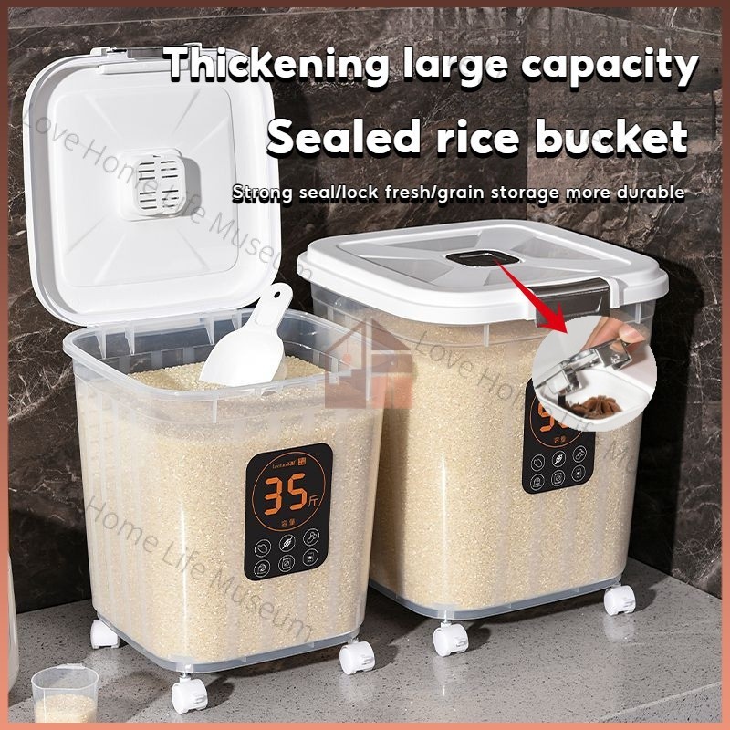 New Style Rice Bucket 5kg, 10kg, 25kg Household Insect-Proof Moisture ...