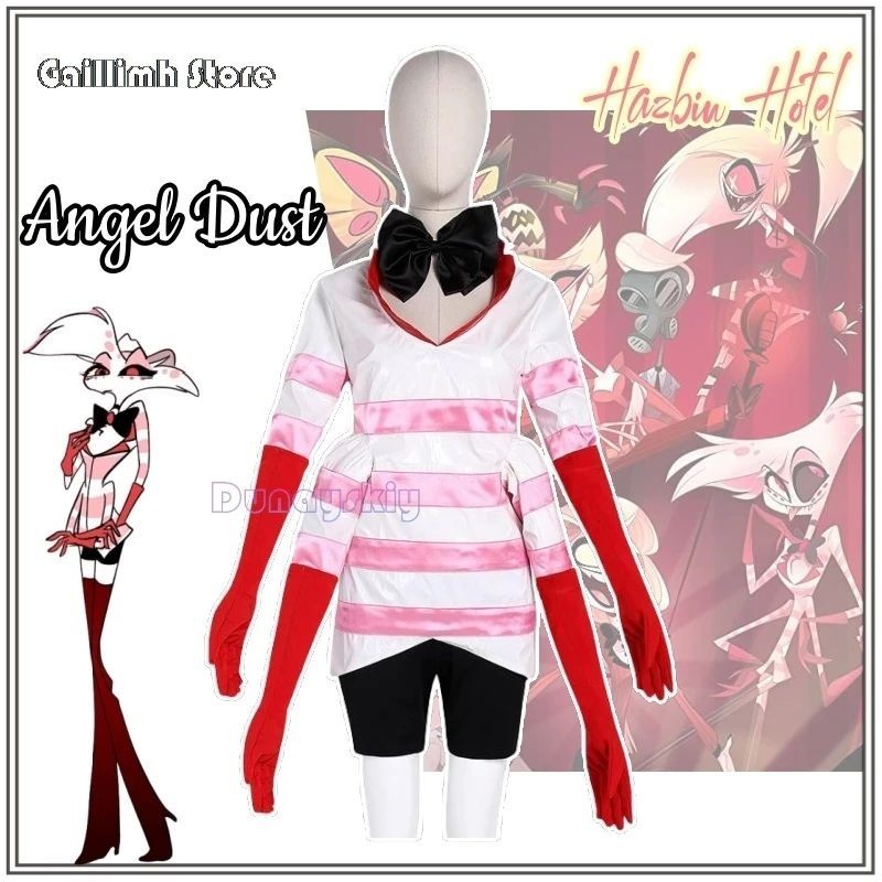 Angel Dust Anime Hotel Cosplay Costume Clothes Uniform Cosplay Hidden ...