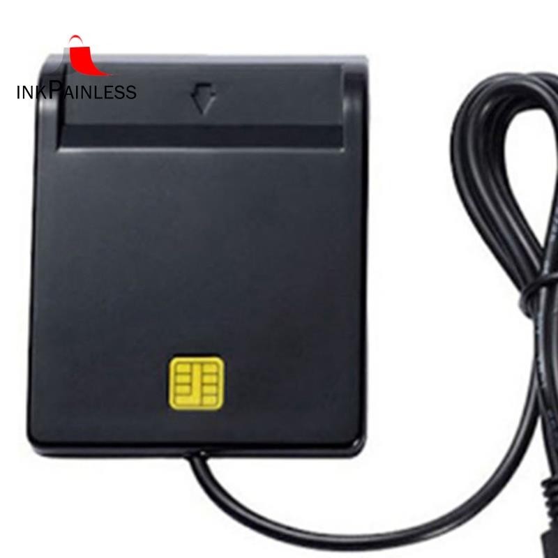 USB Smart Card Reader Authenticator ID Card Smart Card Reader(Black ...
