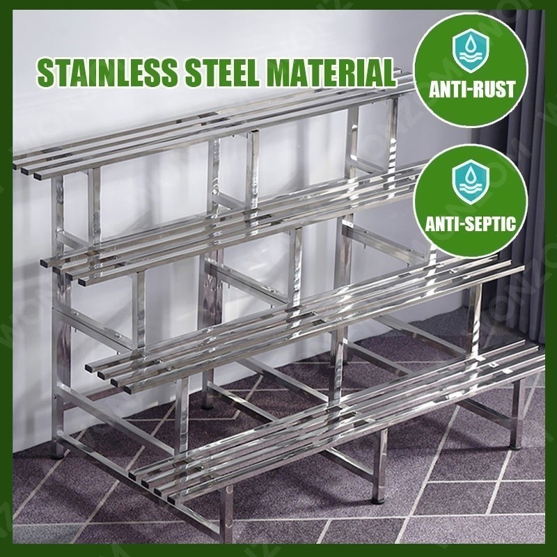 Flower Rack Stainless Steel Plant Holder Multi-layer Plant Stand ...
