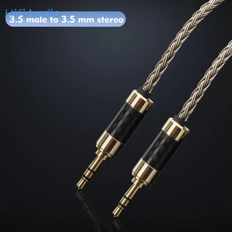 HifiAudio 16 Core 7N OCC Mini Trs Jack 3.5 Male To 3.5 Mm Stereo Aux ...