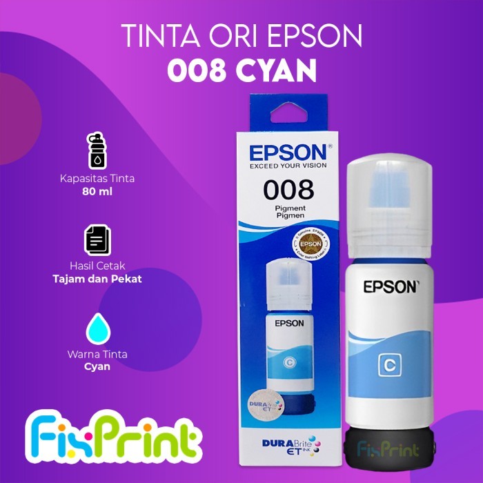 FixPrint Epson 008 C13T06G Tinta Cartridge Printer L15150 L15160 M15140 L6550 - Gambar 4
