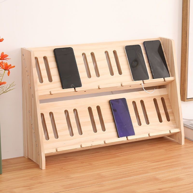 Solid Wood Studio Mobile Phone Stand Multi-Row WeChat Group Control ...