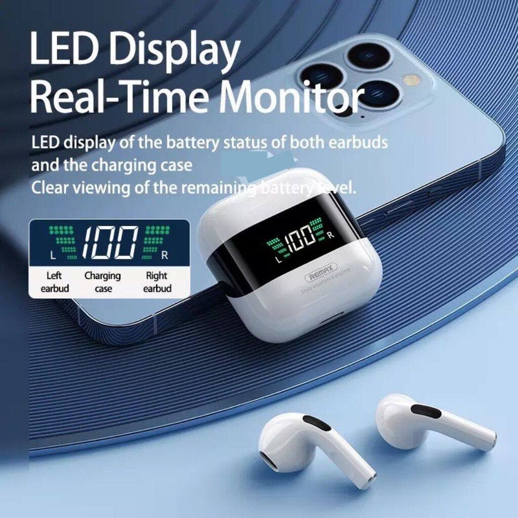 REMAX TWS 10 Plus Rechargeble BLUETOOTH HEADPHONE TRUE WIRELESS STEREO ...