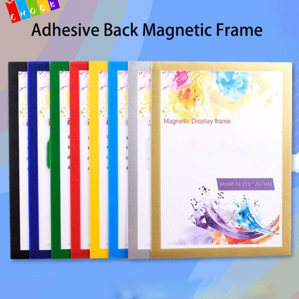 CHAAKIG Magnetic Frame, PVC Adhesive Back Photo Frame, Reusable A4,A3 ...