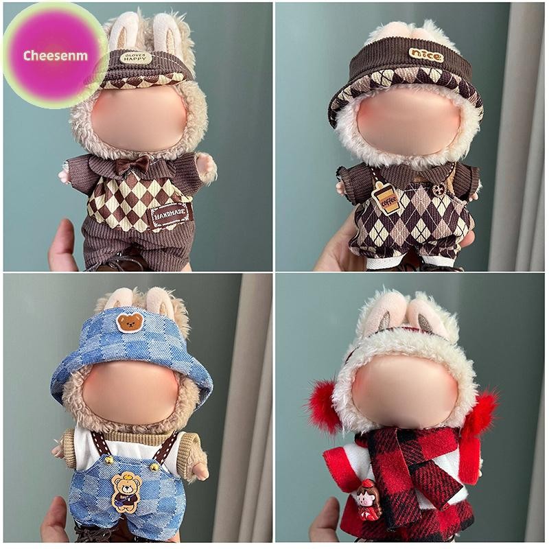 La Boo-boo 17cm Doll Clothes - 3-Piece Trendy Outfit Set For 17cm Dolls, Includes Hoodie, Headband & Necklace, Ideal For Display, Photography & Styling,No Dolls (Style-D La Boo-boo Doll