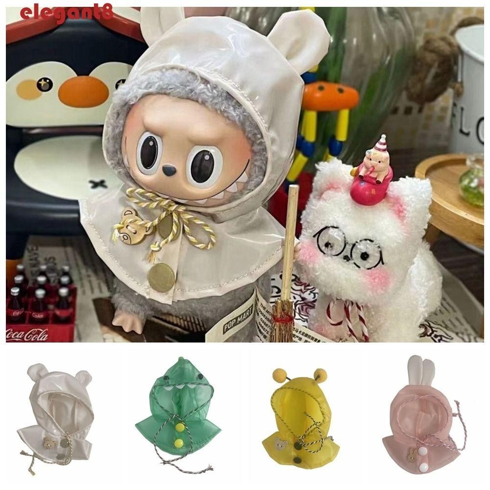 ELEGANT Labubu Time Clothes, Raincoat Cute 17cm Labubu Doll's Clothes ...