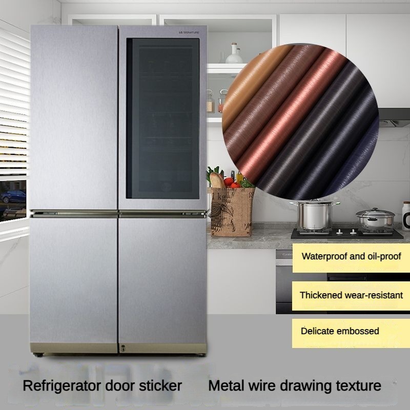 PVC refrigerator stickers full sticker self-adhesive kitchen cabinet ...