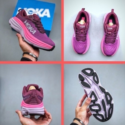 2024 Hoka Bondi 8 Marathon Running Shoes Women Men Premium Sneaker ...