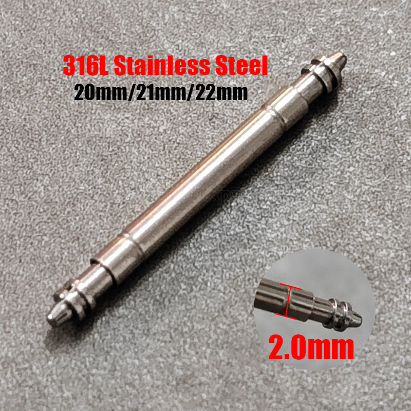 20mm 21mm 22mm Width 316L Stainless Steel Spring Bar 2.0mm Diameter Elastic Strong Durable 5pcs Spring Pin Watch Link Accessories Shopee Singapore