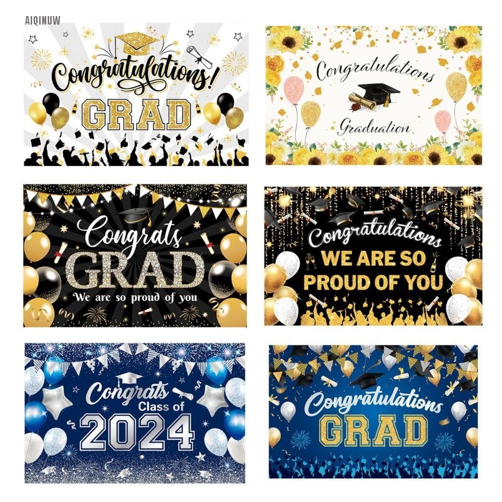 AIQINUW Graduates Photography Backdrop, Congrats Grad Prom Graduation ...