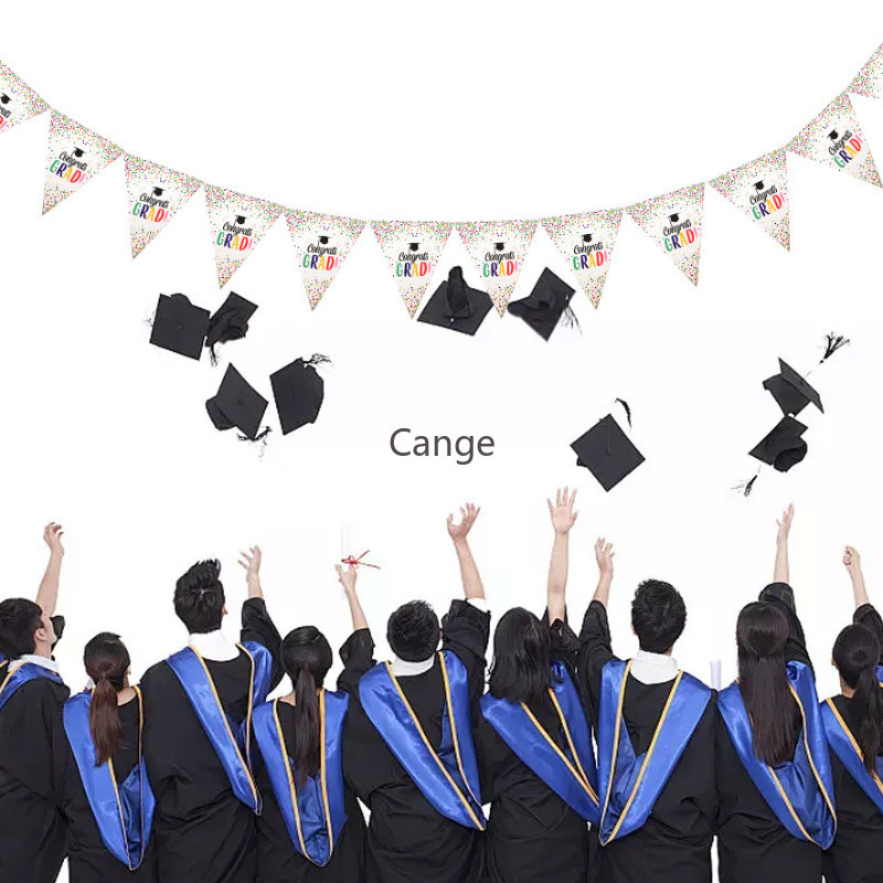 2024 New models Graduation Season Theme Triangle Flag Decoration Banner ...