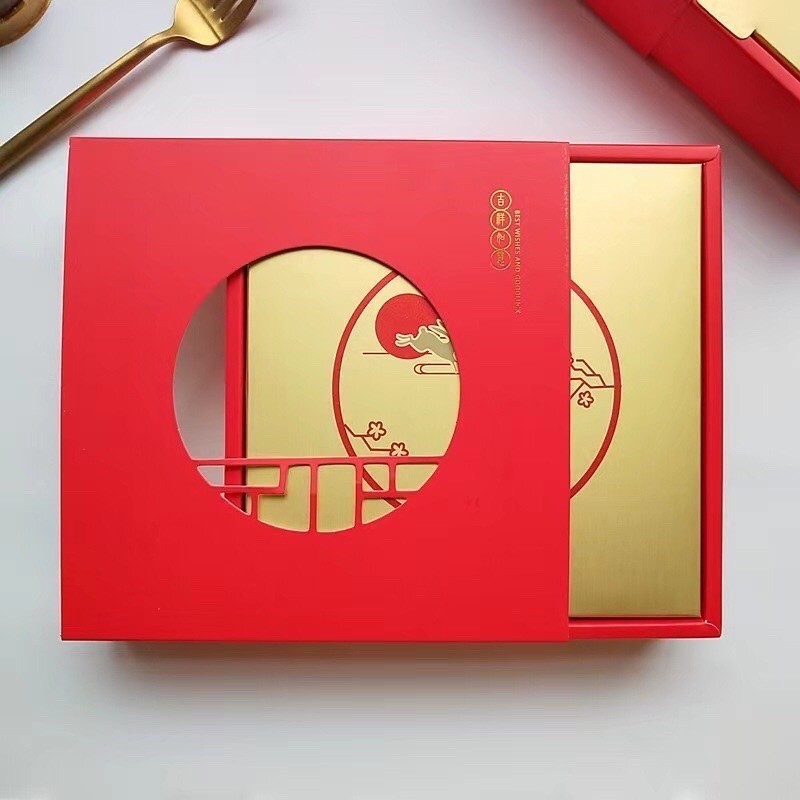 100-125Gram Red&Gold Mooncakes Boxes | Mid-Autumn Dessert Boxes | Kotak ...