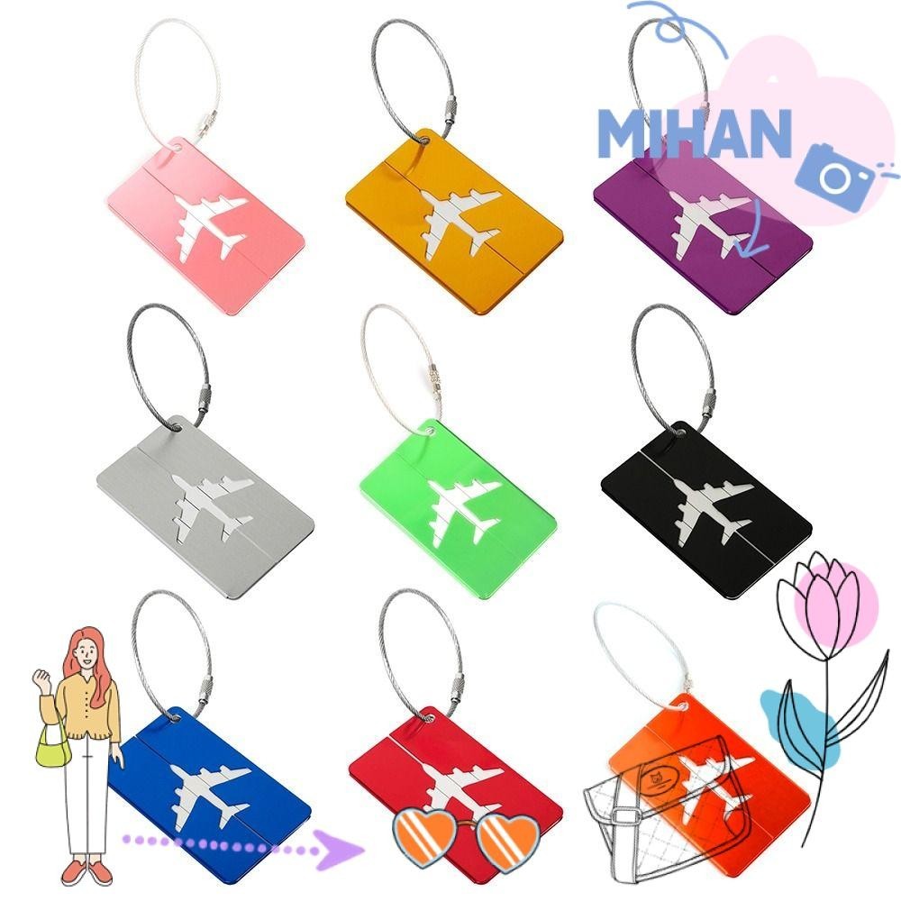 MH Travel Luggage Tags Loop Name Id Card Aluminium Metal Alloy Labels ...