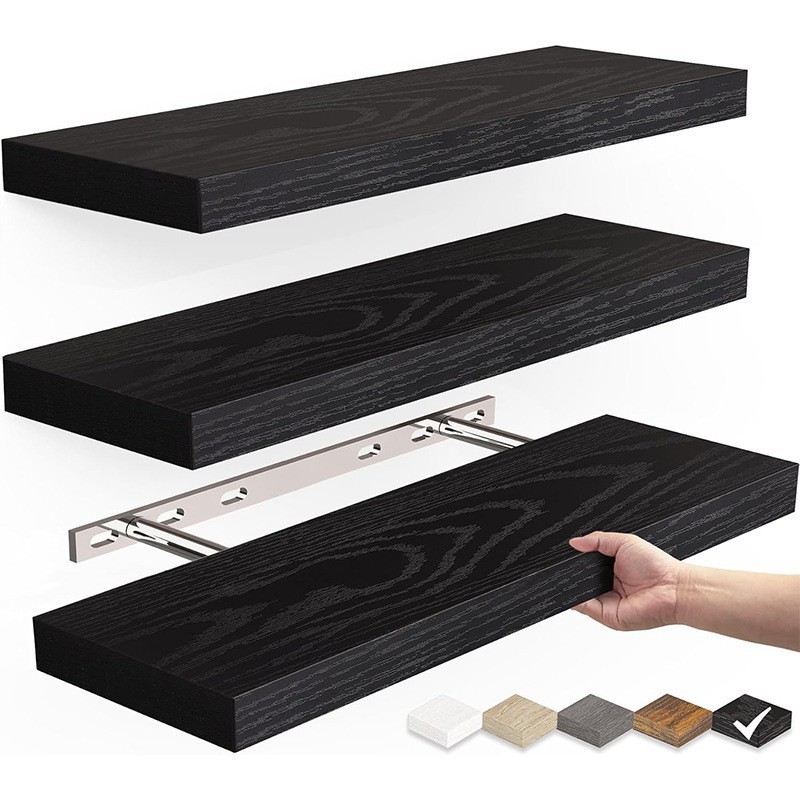[in stock] Wall-Mounted Storage Rack Wall Shelf Partition Board Wooden ...