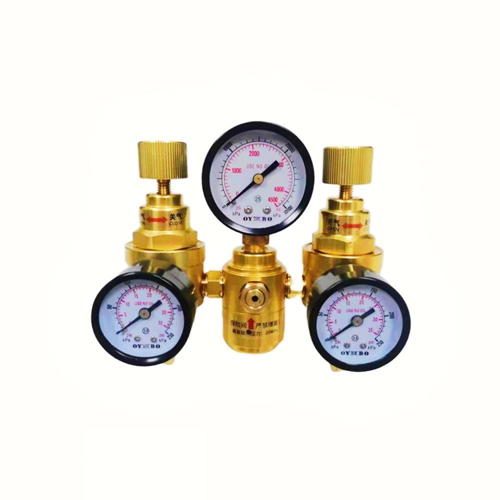 Tirple Gauge Dual Output Argon Regulator Flow Meter for Tig Mig Welding ...