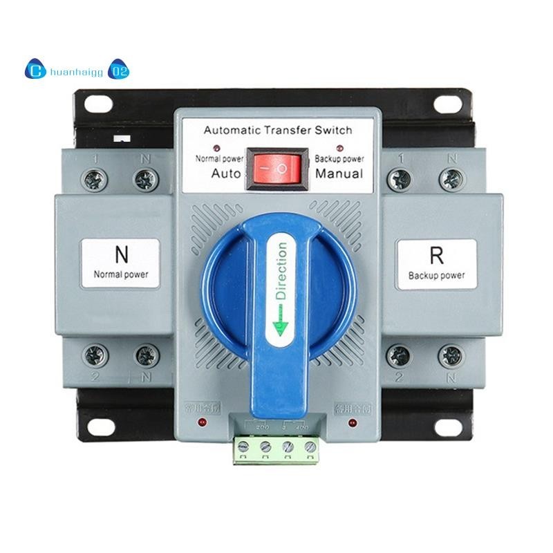 2P 63A 230V MCB Type Dual Power Automatic Transfer Switch ATS Rated ...