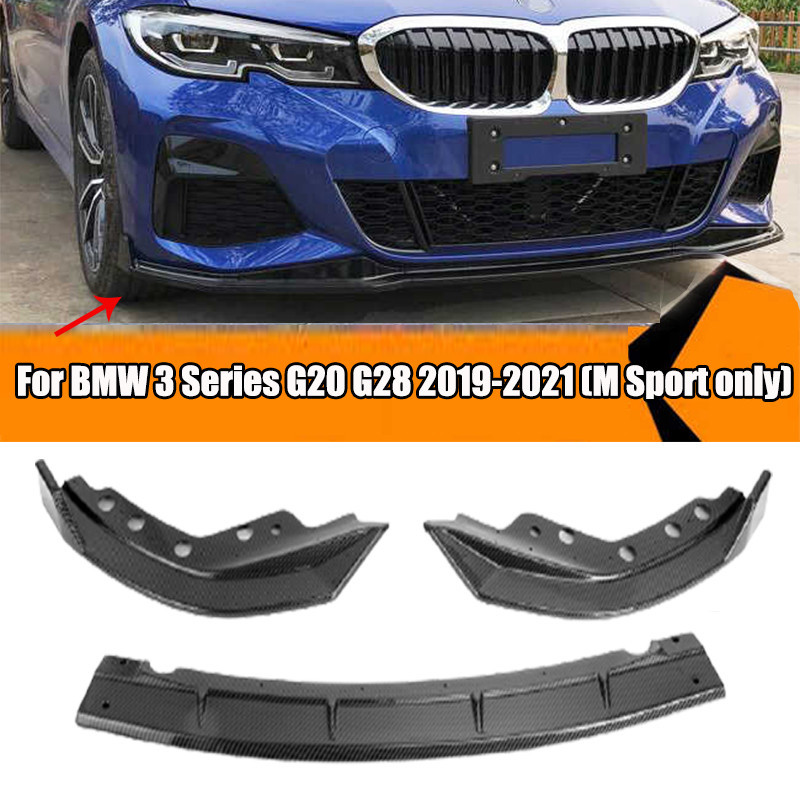 3Pcs Car Front Bumper Splitter Lip Spoiler Cover Diffuser Body Kit For ...